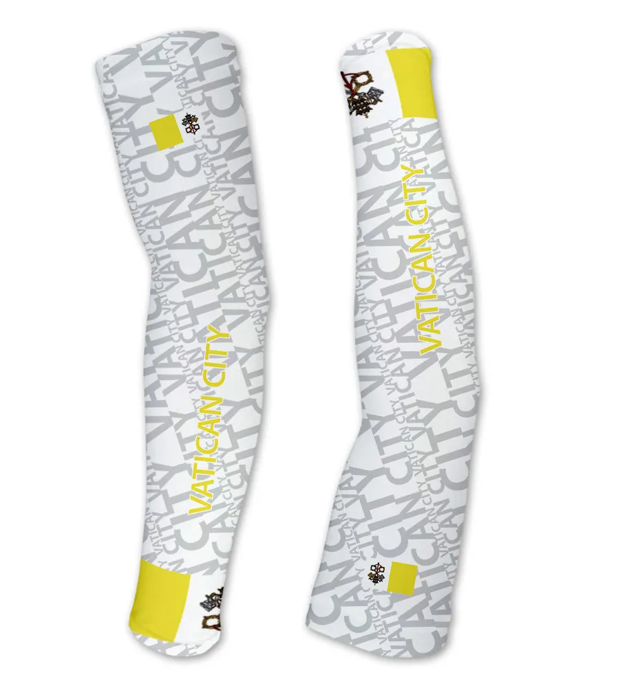 Vatican City ScudoPro Compression Arm Warmers Sleeves Unisex Walking/Cycling/Running/Golf