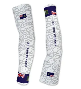 Virgin Islands - UK ScudoPro Compression Arm Warmers Sleeves Unisex Walking/Cycling/Running/Golf