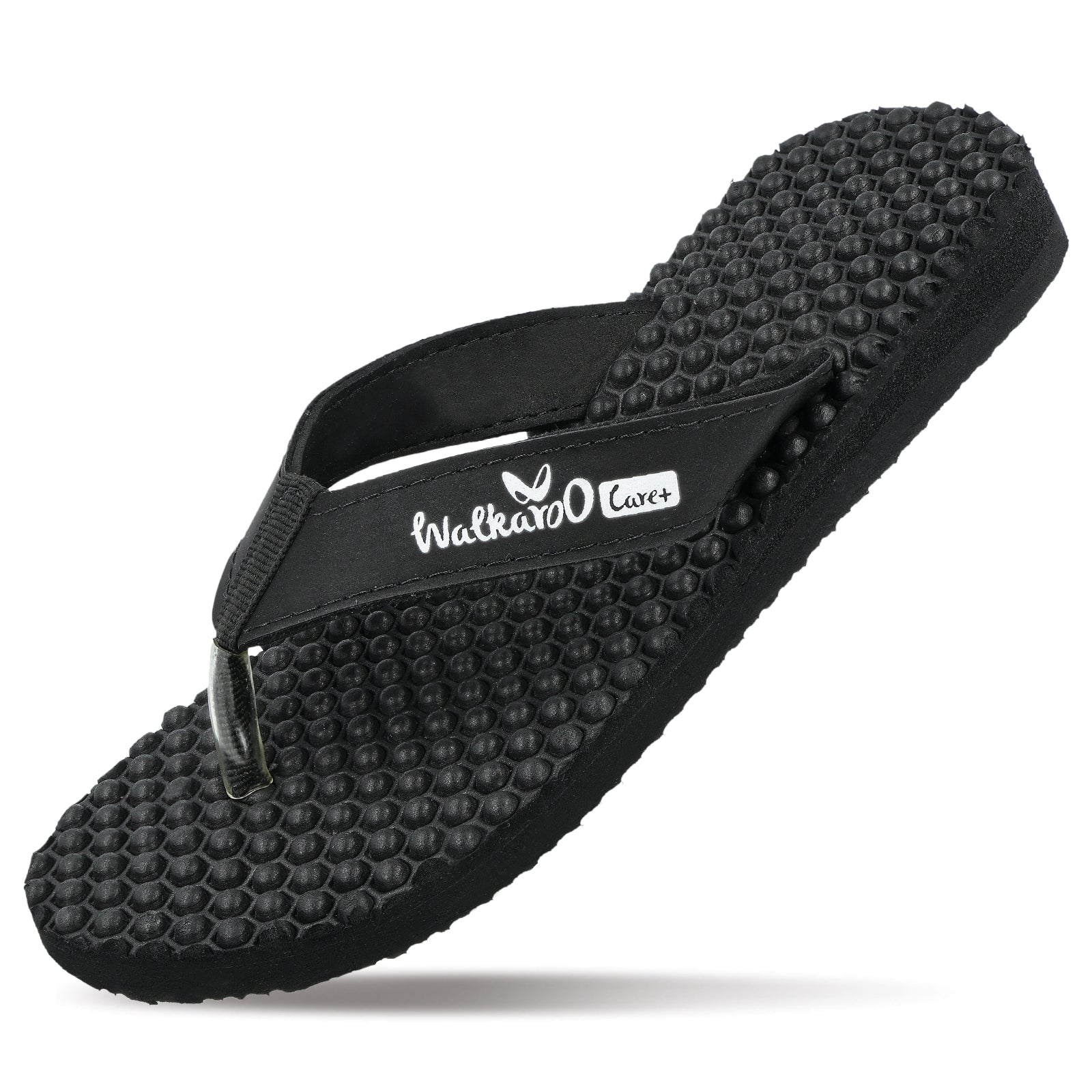 Walkaroo Womens Textured Care Plus Flip-Flop  - WH3950 Black