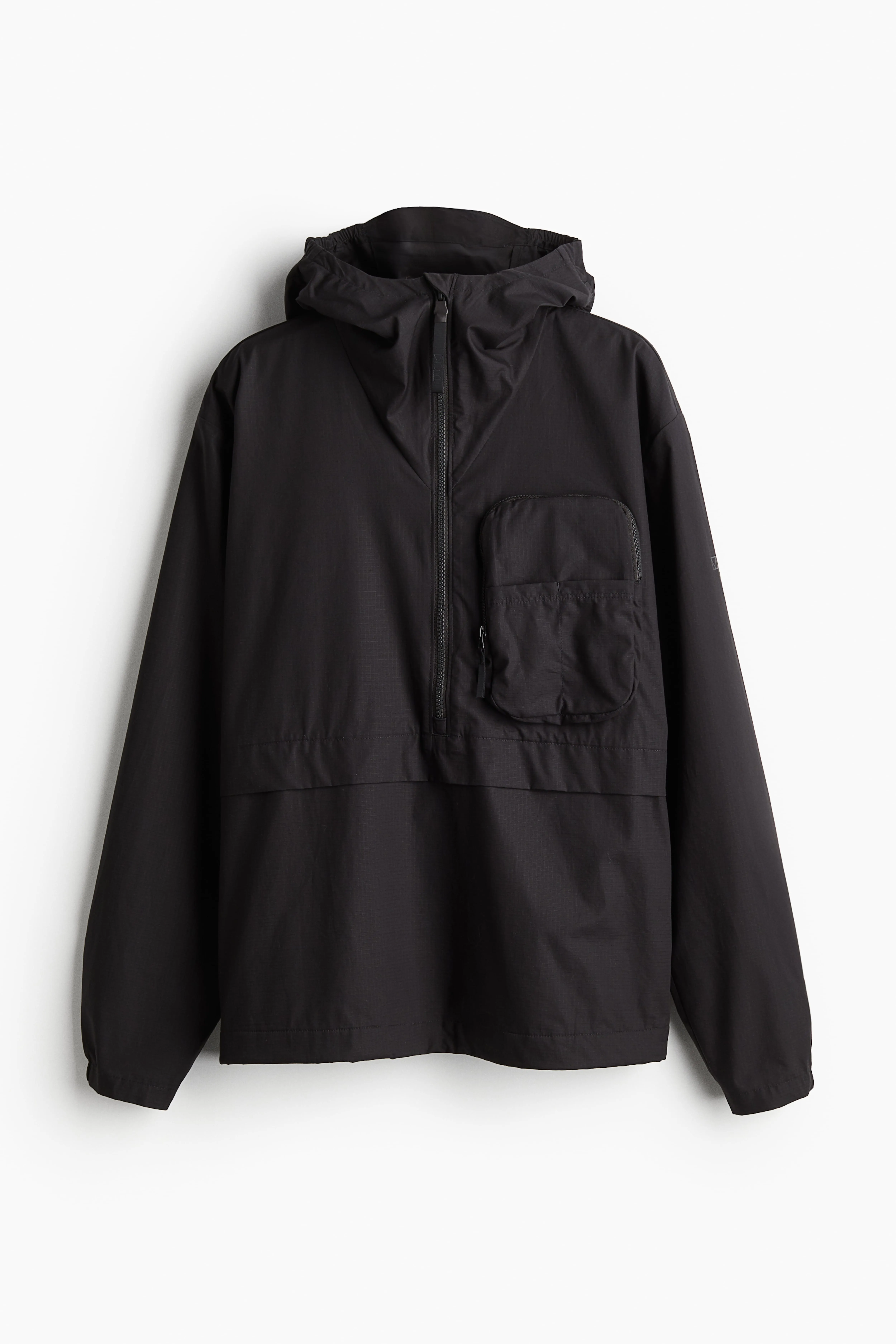 Water-repellent popover jacket - Long sleeve - Regular length - Black - Ladies | H&M GB