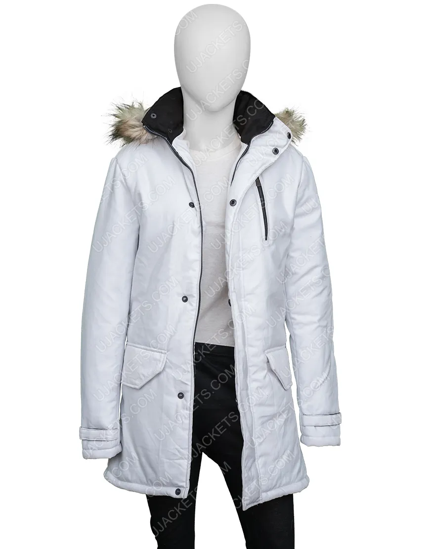 Winter In Vail Lacey Chabert Jacket | Chelsea White Jacket | 40% OFF