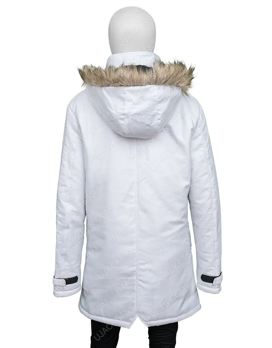 Winter In Vail Lacey Chabert Jacket | Chelsea White Jacket | 40% OFF