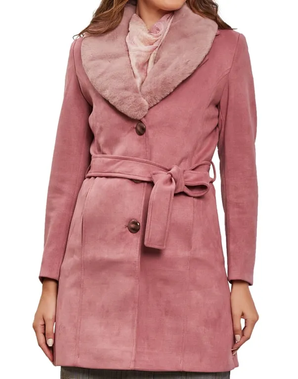 Women Coat Pink Color