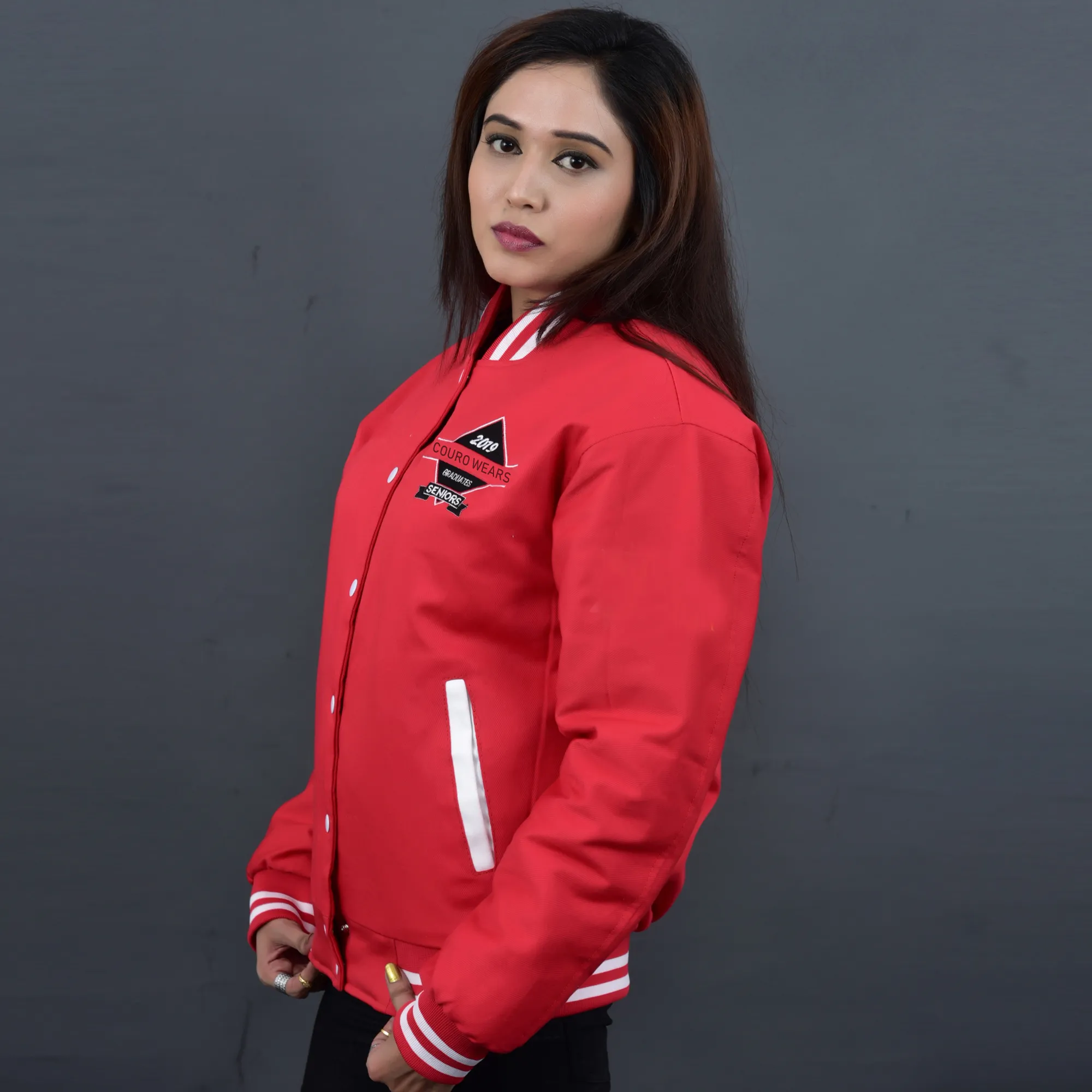 Women Varsity Jacket - Couro Wears