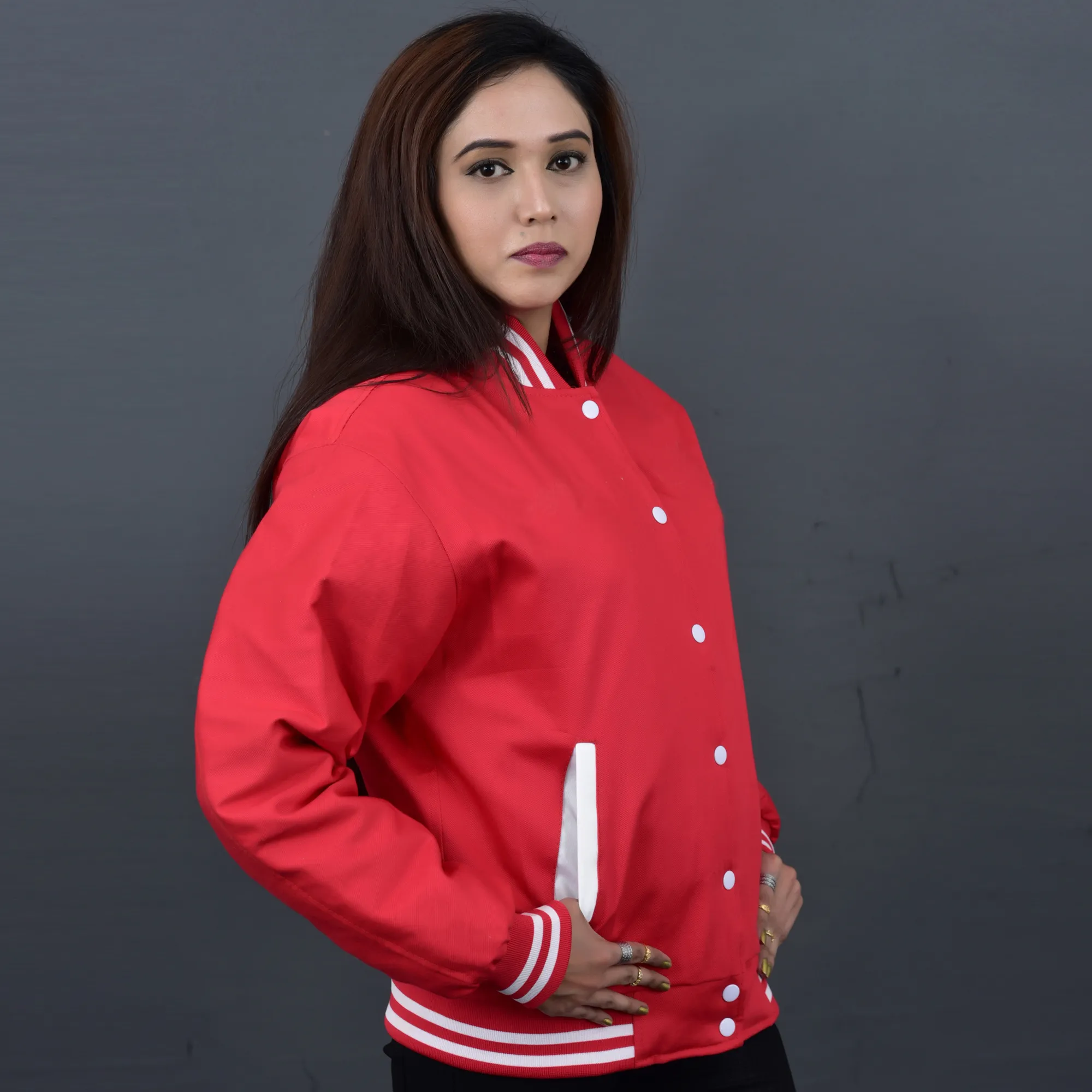 Women Varsity Jacket - Couro Wears