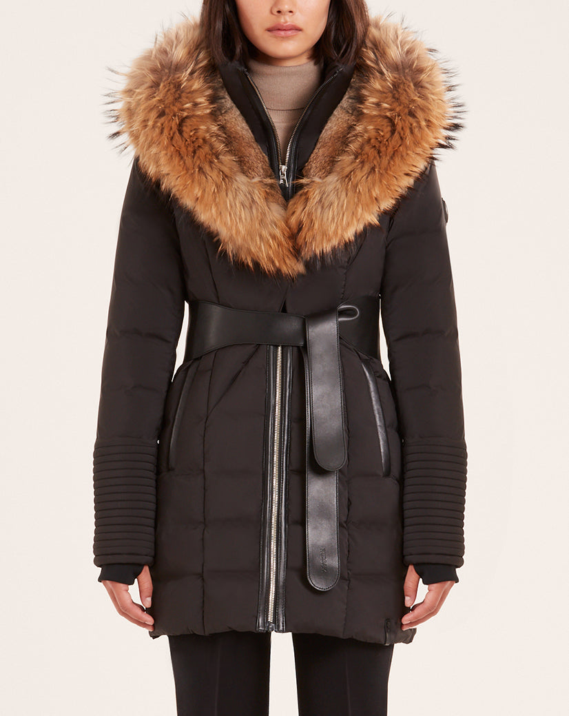 WOMENS RUDSAK MODA BLACK/NATURAL FUR