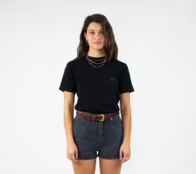 WOMENS WAY OUT SHORT SLEEVE TEE BLACK BLACK