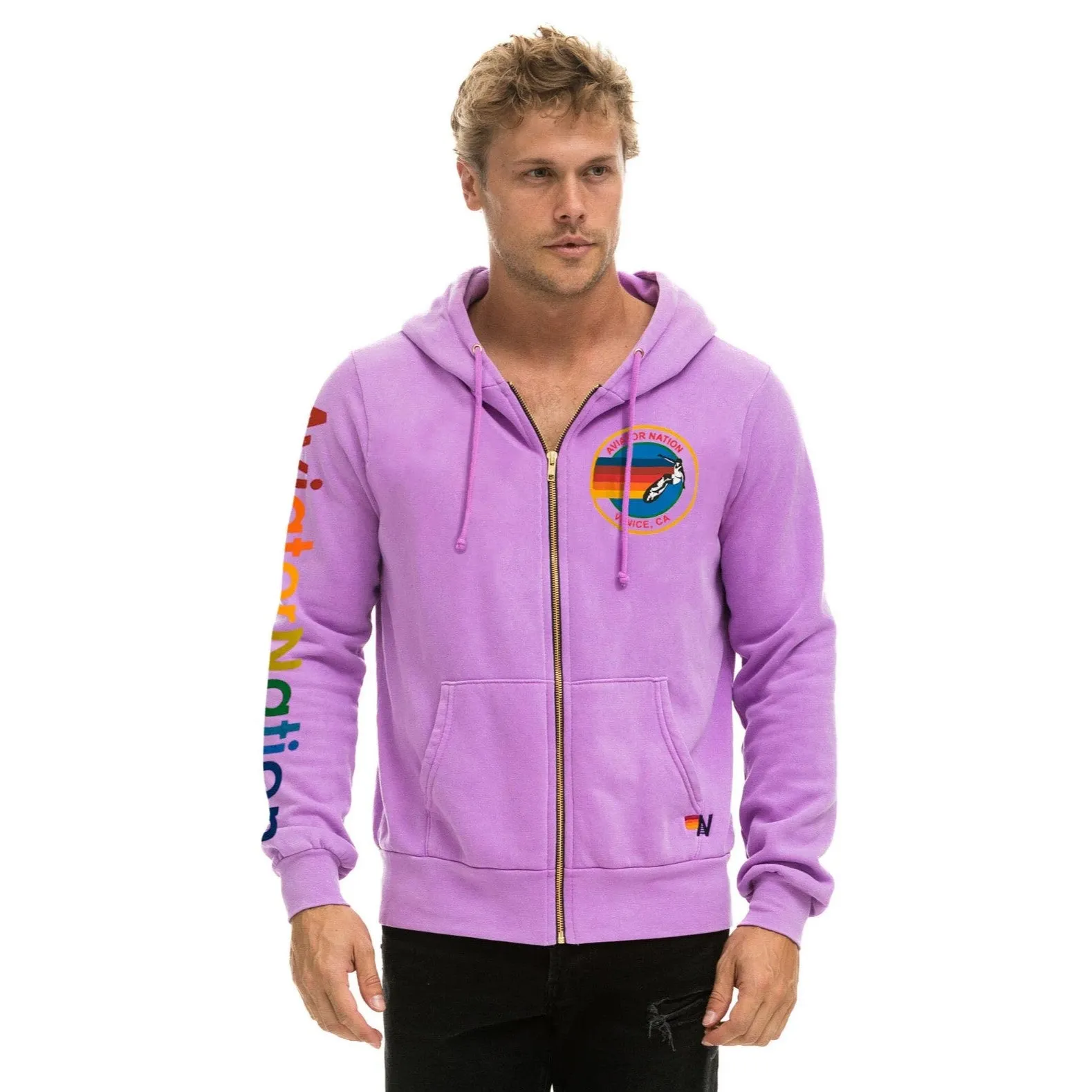 Zip Hoodie (Neon Purple)